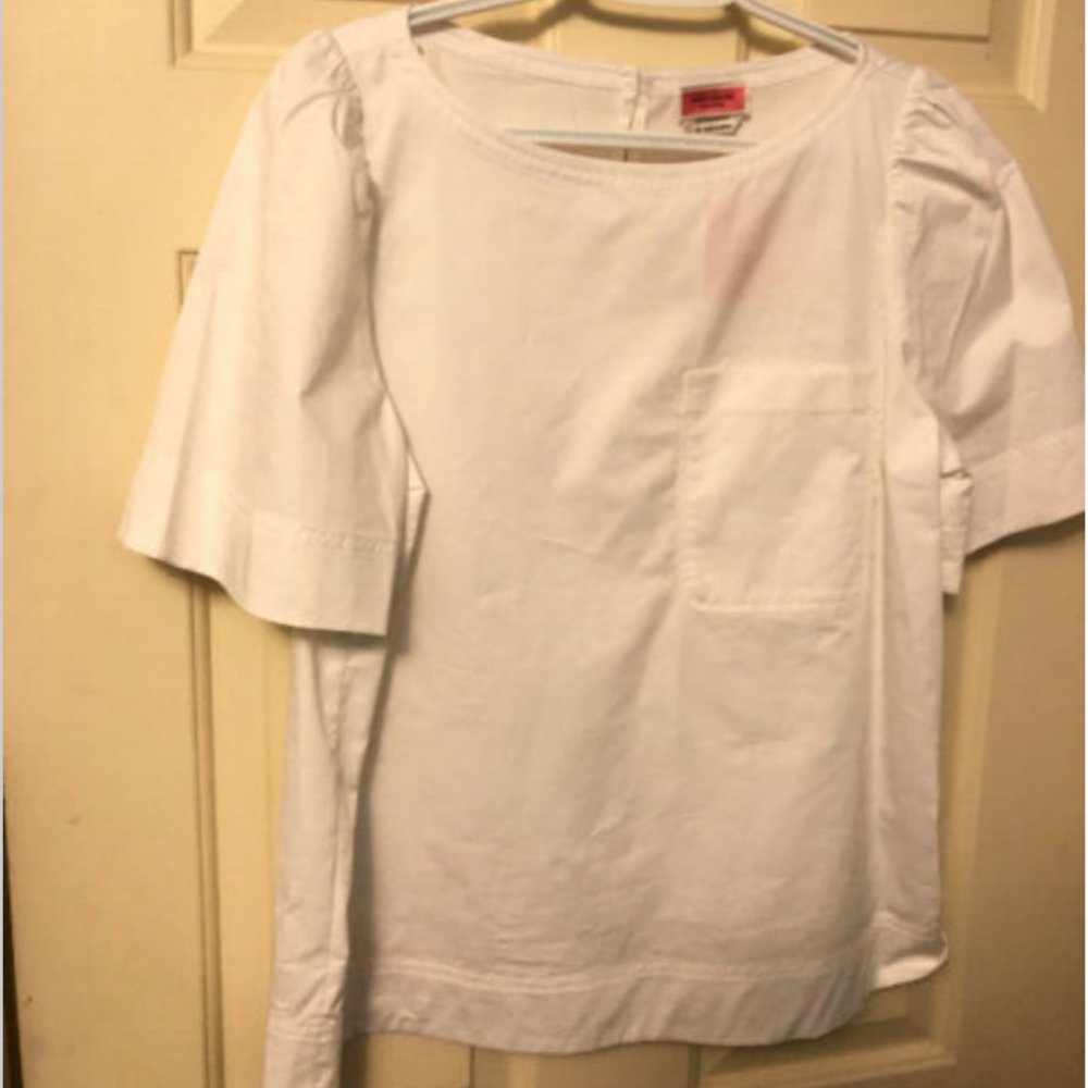 Kate Spade White Twill Blouse size m nwt - Picture 4 of 5